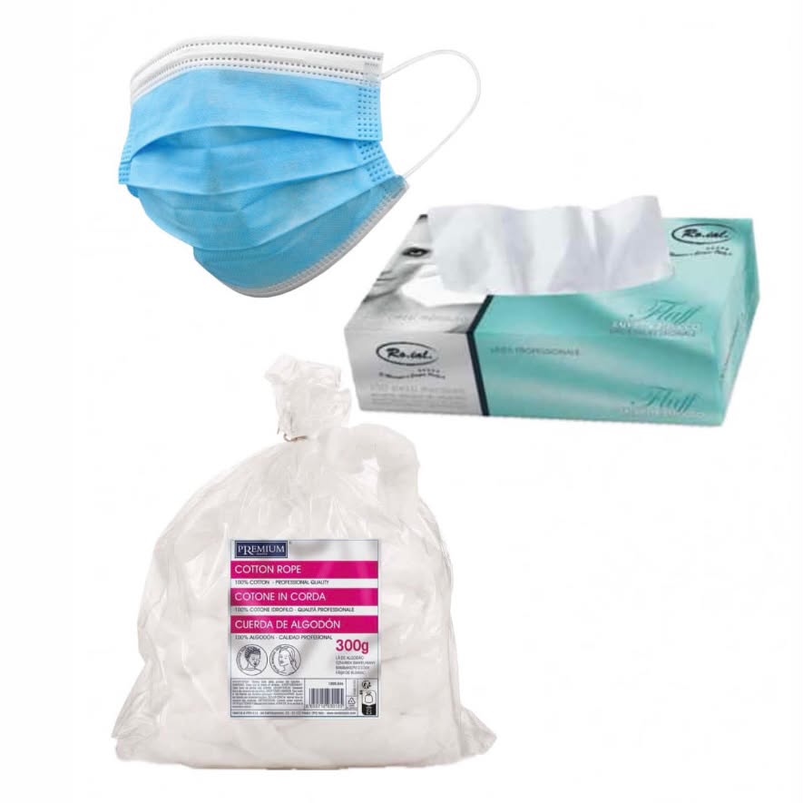 Mascherine, veline, cotone e pads