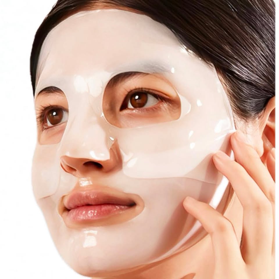 Maschera viso occhi e labbra