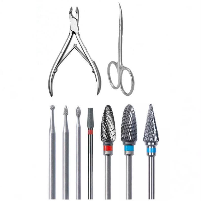 Tronchesini, forbici punte fresa e spingicuticole