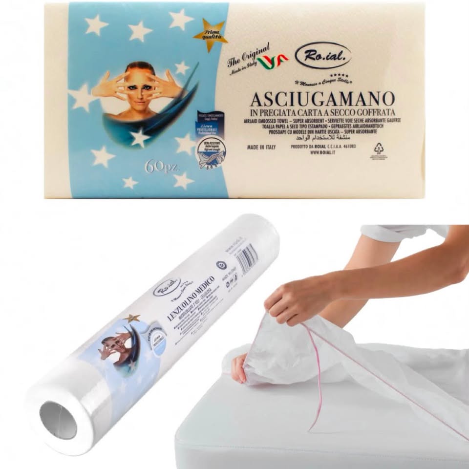 Rotolo lettino, coprilettino in TNT ed asciugamano