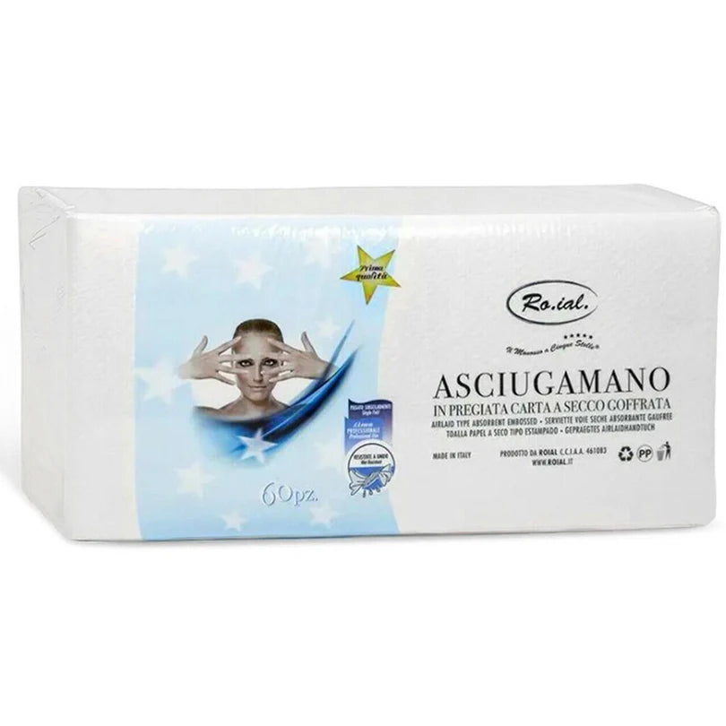 Roial asciugamani in carta a secco goffrata 35×67 cm – 60 pz