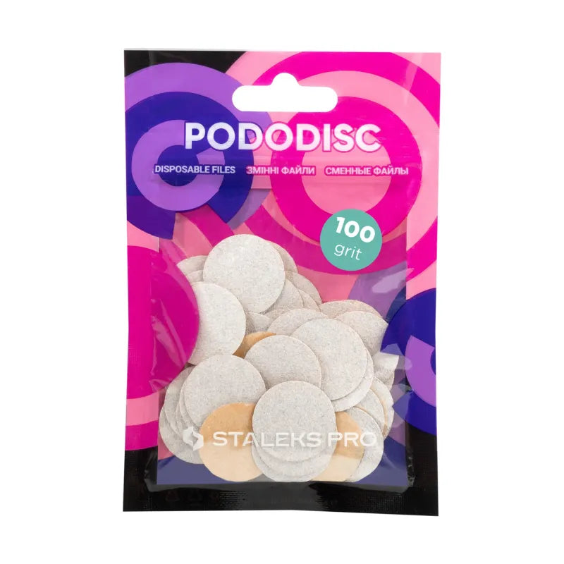 Staleks Ricambi per disco per pedicure PODODISC STALEKS PRO M, grana 100 (50 pz.), colore bianco