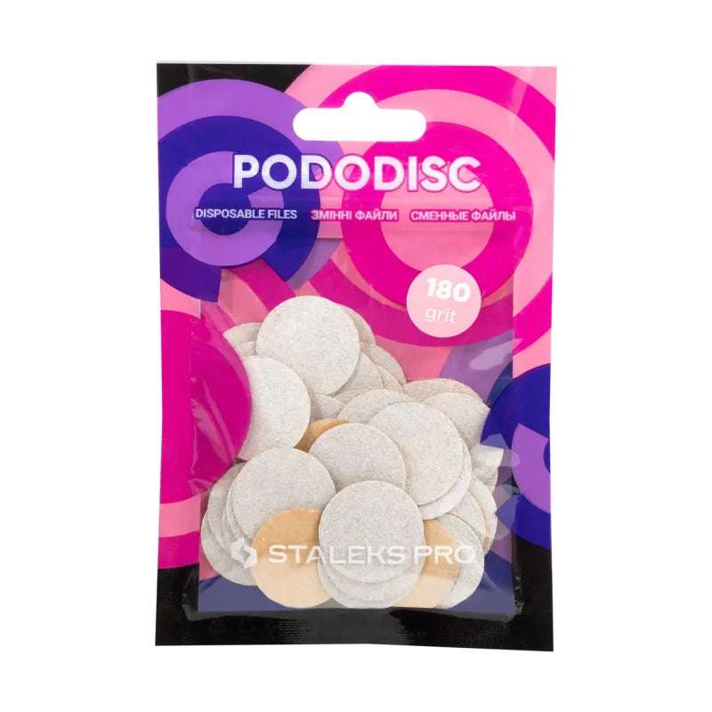 Staleks Ricambi per disco per pedicure PODODISC STALEKS PRO M, grana 180 (50 pz.), colore bianco