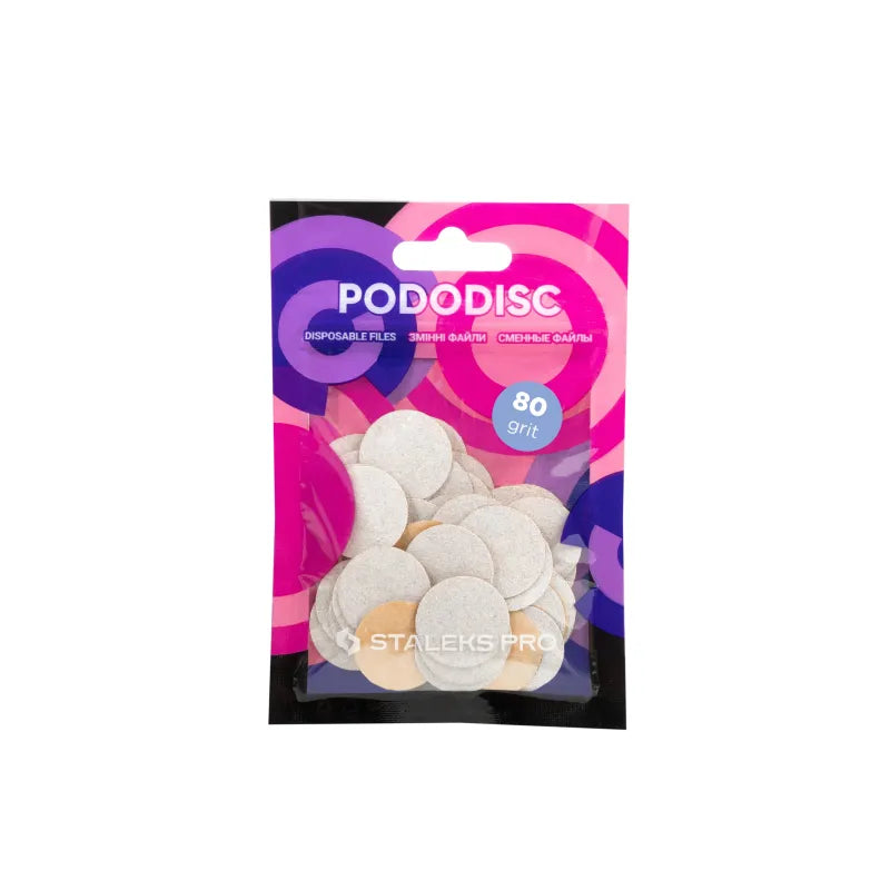 Staleks Ricambi per disco per pedicure PODODISC STALEKS PRO M, grana 80 (50 pz.), colore bianco