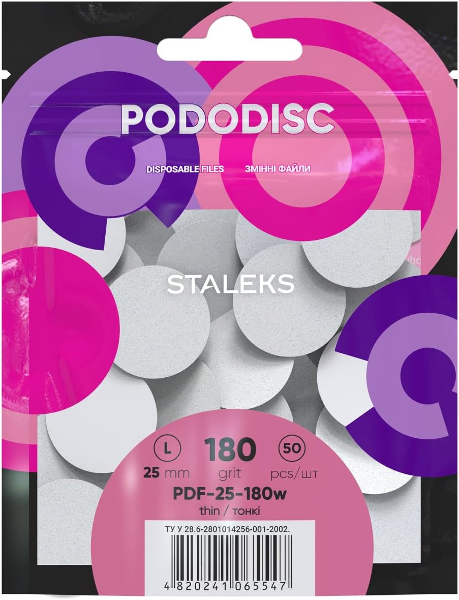 Staleks Ricambi per disco per pedicure PODODISC STALEKS PRO L, grana 180 (50 pz.), colore bianco
