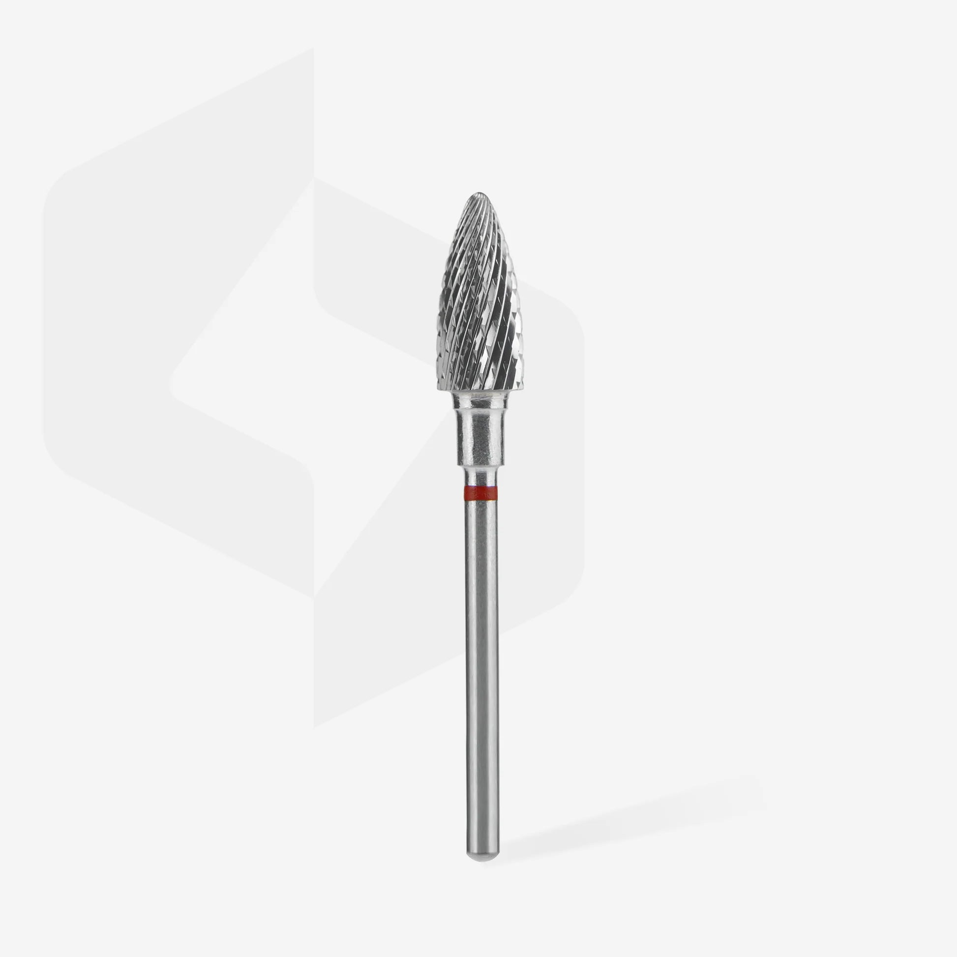 Staleks Punta fresa a forma di pigna in metallo duro, rossa EXPERT, diametro 6 mm / parte lavorante 14 mm