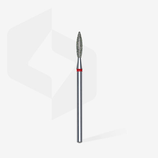 Staleks  Punta diamantata Fiamma, rosso, diametro 2.3 mm - lunghezza punta 10 mm
