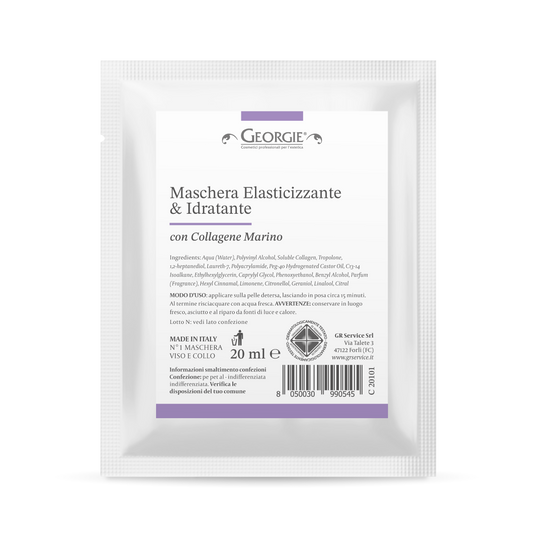 Maschera imbibita in cellulosa Elasticizzante e Idratante con Collagene Marino