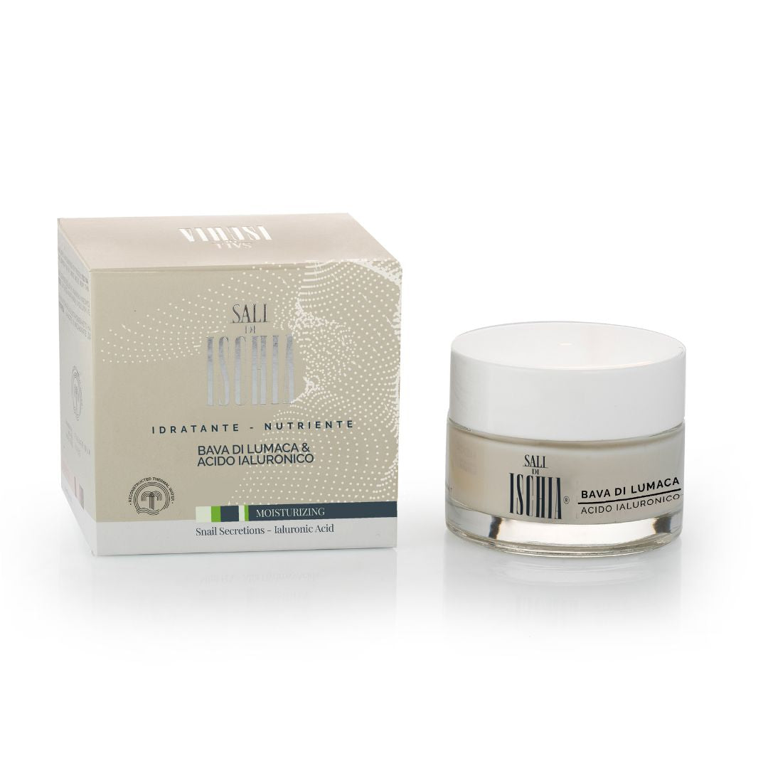 Crema viso 50ml bava di lumaca ed acido laluronico sali di ischia
