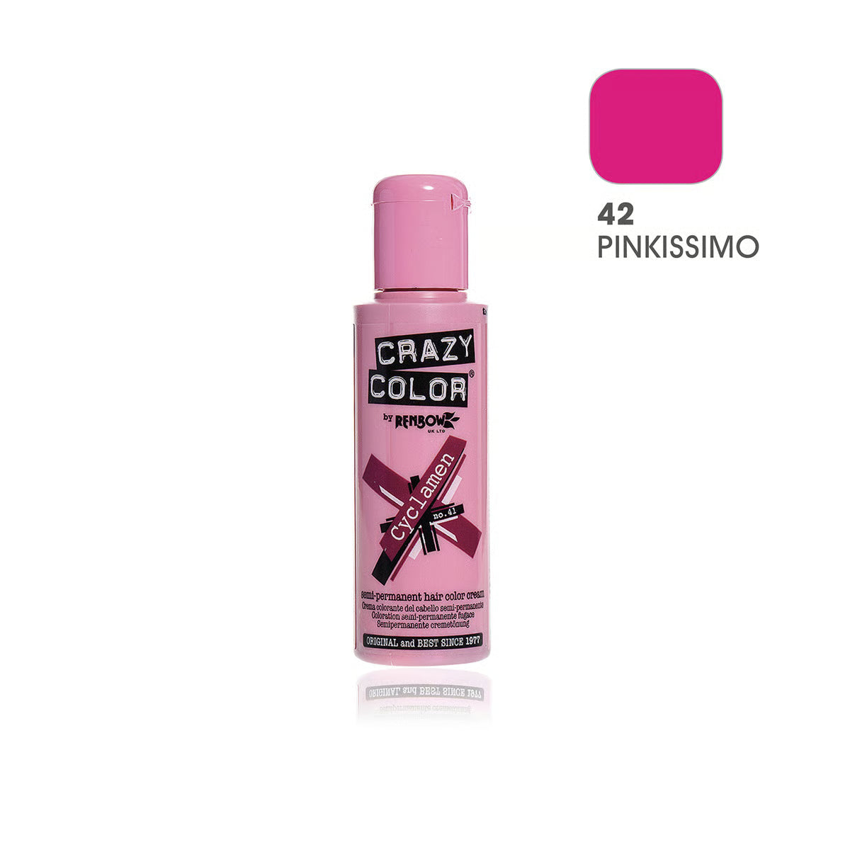 CREMA COLORANTE SEMIPERMANENTE CRAZY COLOR N.42 PINKISSIMO