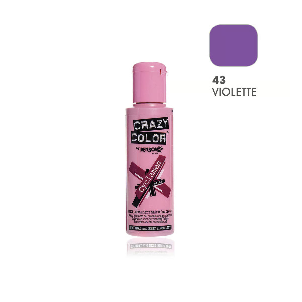 CREMA COLORANTE SEMIPERMANENTE CRAZY COLOR N.43 VIOLETTE