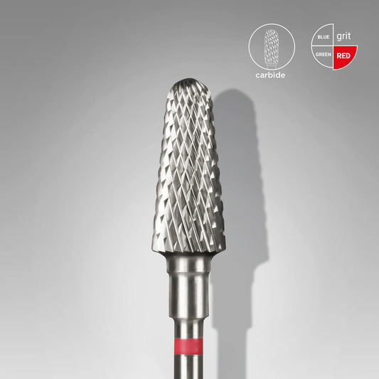 PUNTA CARBIDE TRONCO, ROSSO, DIAM. 6 mm - LUNG. PUNTA 14 mm