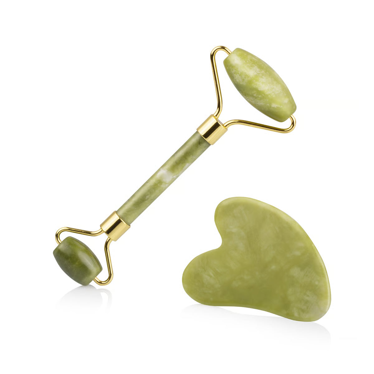 SANTAI RULLO FACCIALE E GUA SHA IN PIETRA DI GIADA VERDE