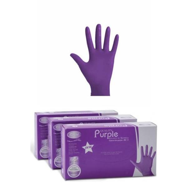 Ro.ial Guanti Monouso in Nitrile Viola Non Talcati – Taglia M, L – 100 Pezzi