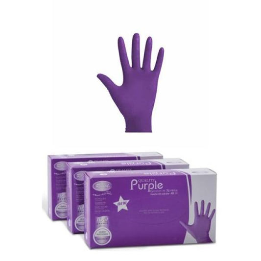 Ro.ial Guanti Monouso in Nitrile Viola Non Talcati – Taglia M, L – 100 Pezzi