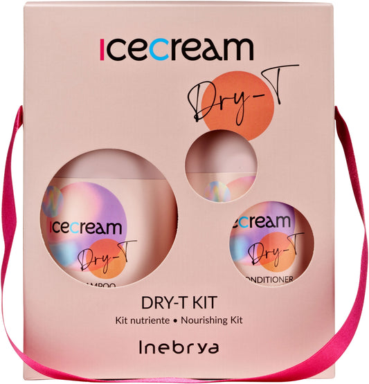 INEBRYA Ice Cream Dry-T Kit Shampoo 300 ml + Conditioner Senza Risciacquo 300 ml