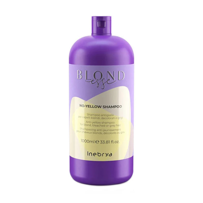 INEBRYA Blondesse Shampoo Antigiallo per Capelli Biondi, Decolorati o Grigi 1000 ml