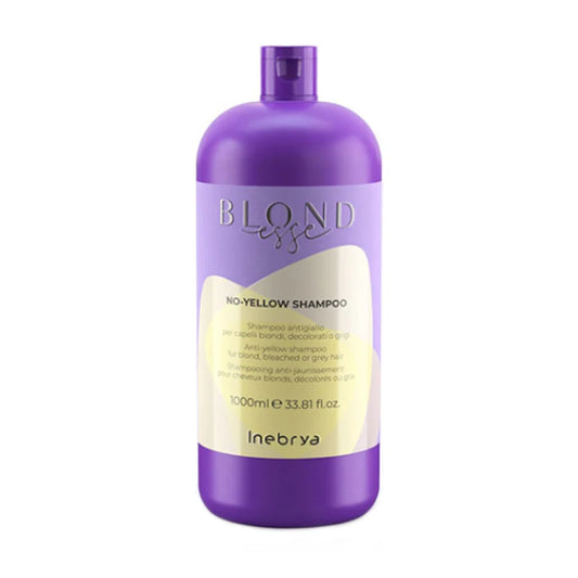 INEBRYA Blondesse Shampoo Antigiallo per Capelli Biondi, Decolorati o Grigi 1000 ml