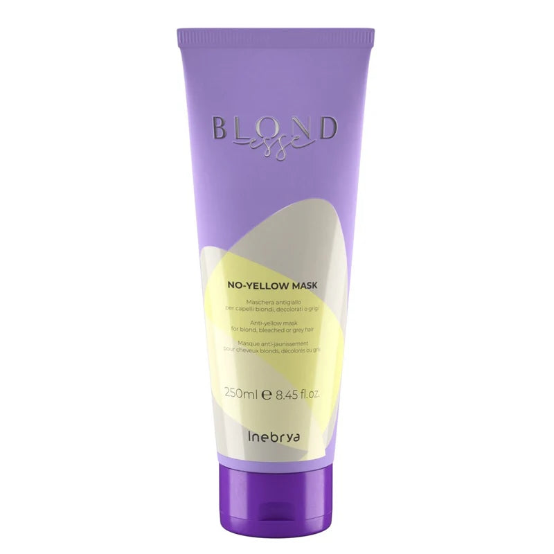 INEBRYA Blondesse Maschera Antigiallo per Capelli Biondi, Decolorati o Grigi 250 ml