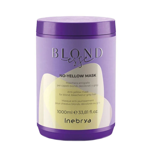 INEBRYA Blondesse Maschera Antigiallo per Capelli Biondi, Decolorati o Grigi 1000 ml