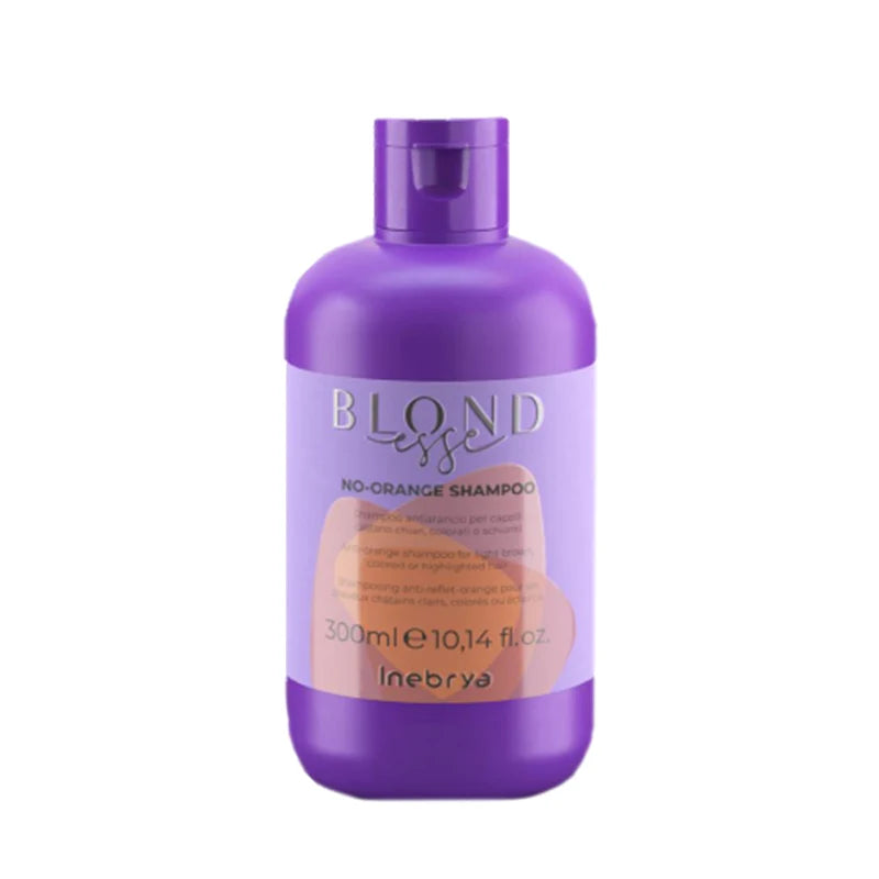 INEBRYA Blondesse Shampoo Anti-Arancio per Capelli Castano Chiari, Colorati o Schiariti 300 ml