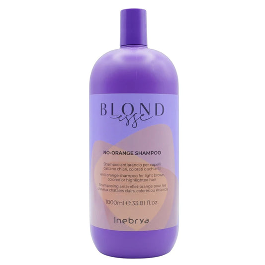 INEBRYA Blondesse Shampoo Anti-Arancio per Capelli Castano Chiari, Colorati o Schiariti 1000 ml