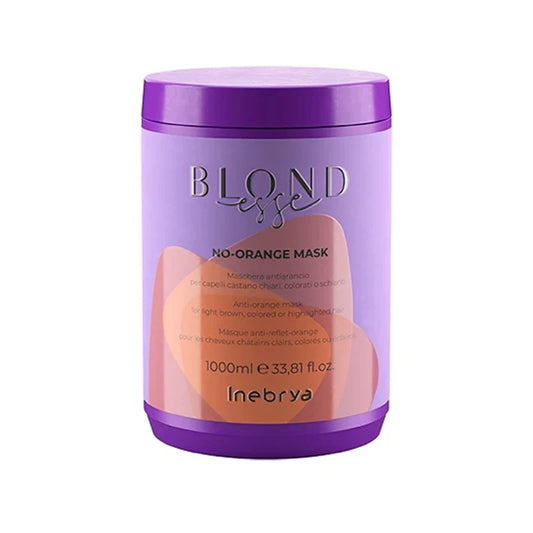 INEBRYA Blondesse Maschera Anti-Arancio per Capelli Castano Chiari, Colorati o Schiariti 1000 ml