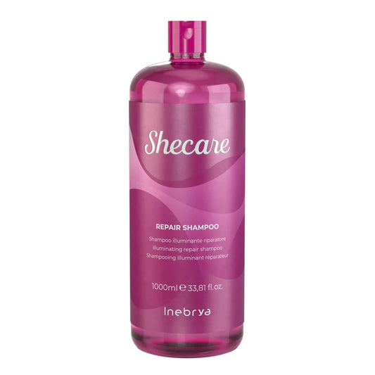 INEBRYA SheCare Repair Shampoo Illuminante Riparatore per Capelli Danneggiati, Trattati e Privi di Vitalità 1000 ml