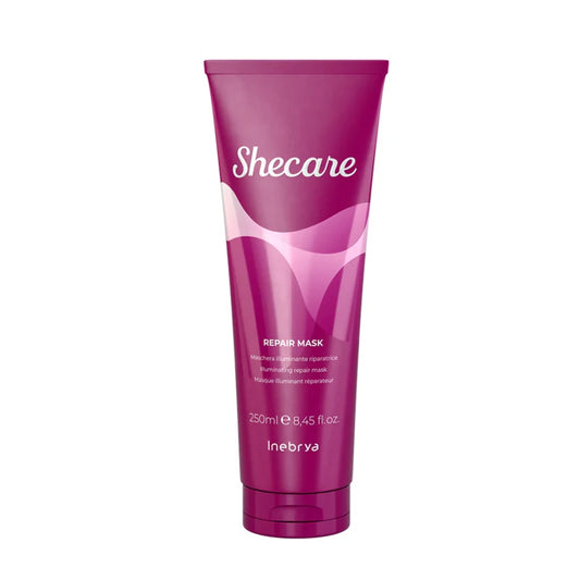 INEBRYA SheCare Repair Maschera Illuminante Riparatrice per Capelli Danneggiati, Trattati e Privi di Vitalità 250 ml