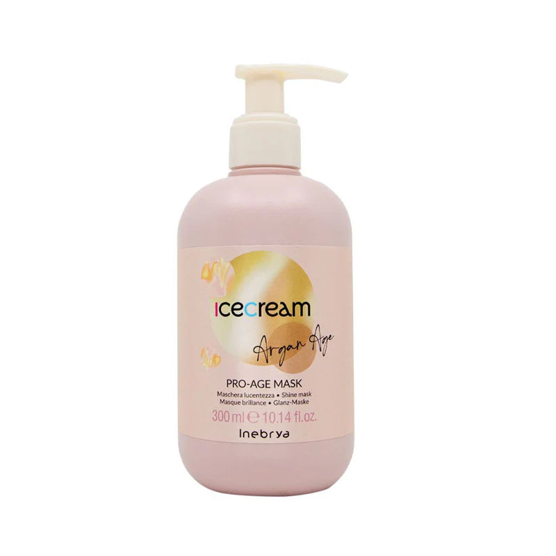 INEBRYA Ice Cream Argan Age Maschera Lucentezza all’Olio di Argan 300 ml