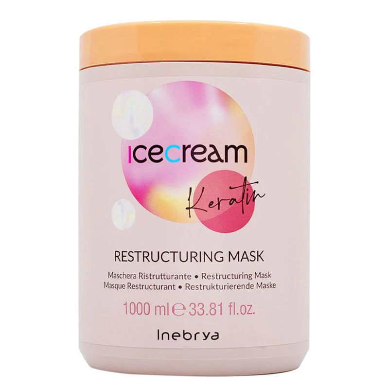 INEBRYA Ice Cream Keratin Maschera Ristrutturante alla Cheratina 1000 ml
