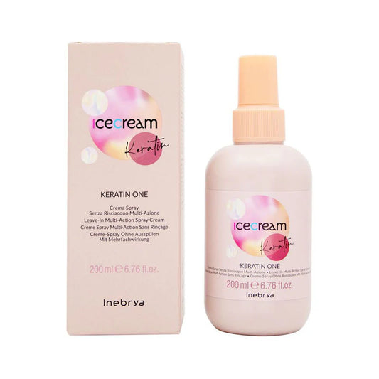 Inebrya Ice Cream Keratin Crema Spray Cheratinica Senza Risciacquo 15 Azioni 200 ml