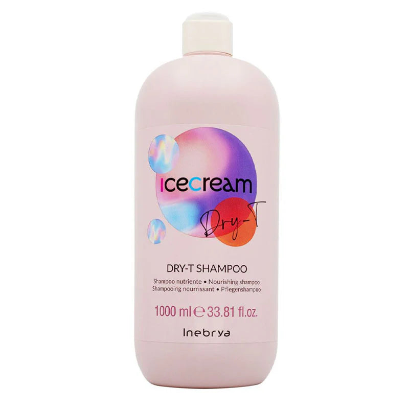 Inebrya Ice Cream Dry-T Shampoo Nutriente per Capelli Secchi, Crespi e Trattati 1000 ml