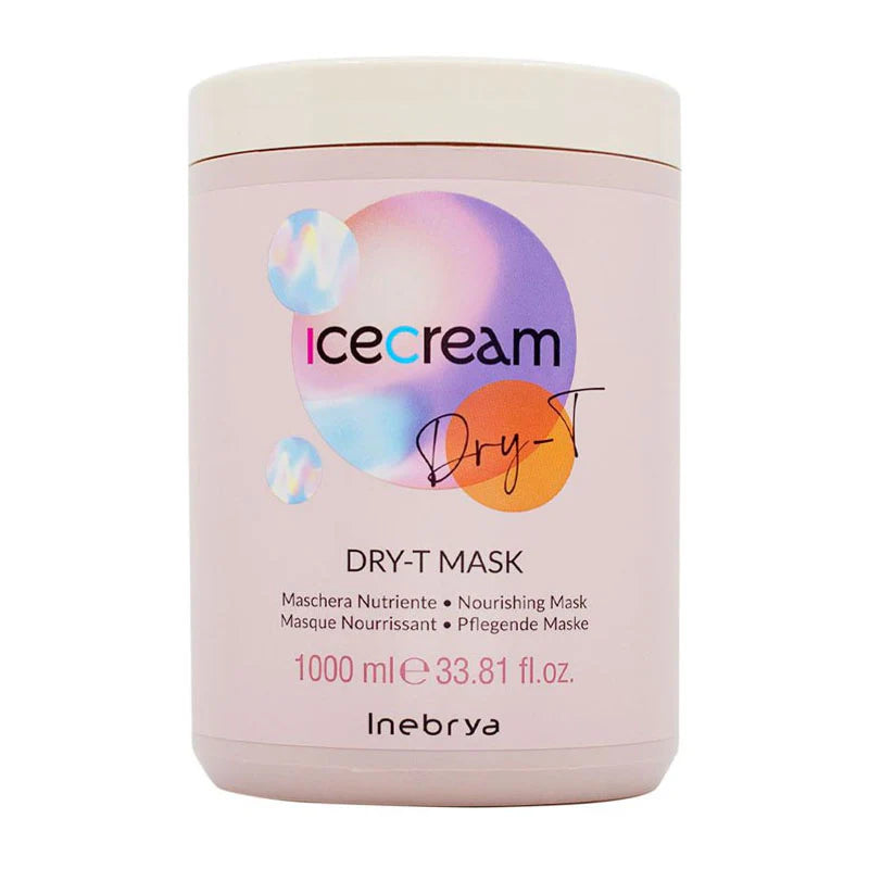 INEBRYA Ice Cream Dry-T Maschera Nutriente per Capelli Secchi, Crespi e Trattati 1000 ml