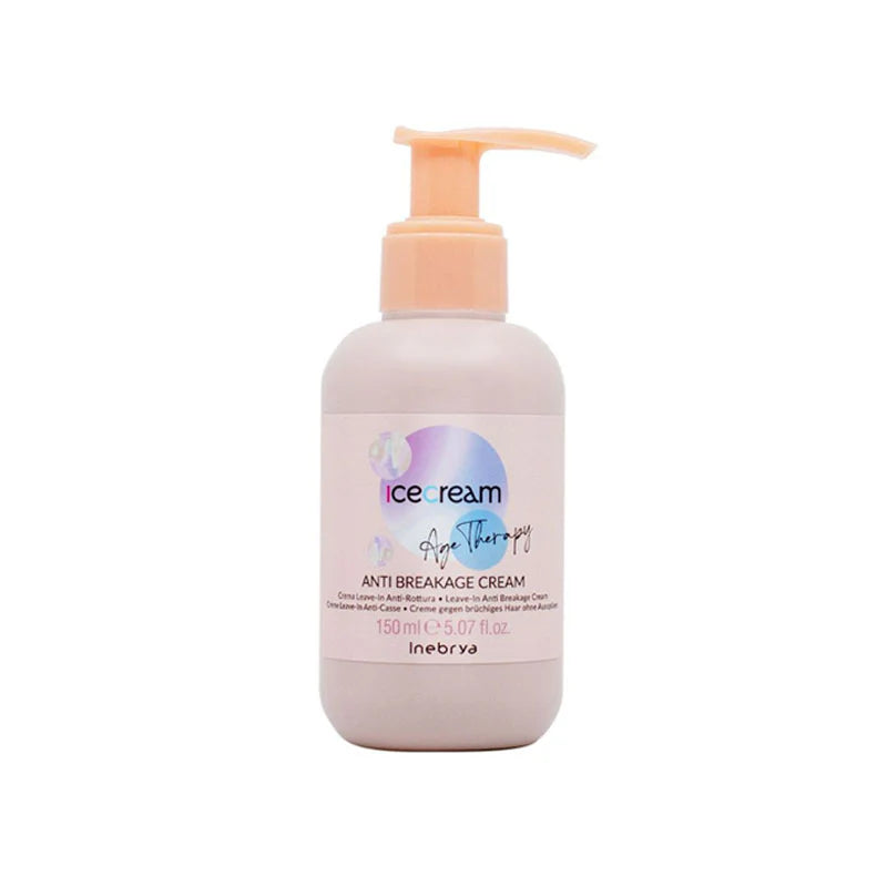 INEBRYA Ice Cream Age Therapy Crema Leave-In Antirottura per Capelli Maturi, Porosi e Trattati 150 ml