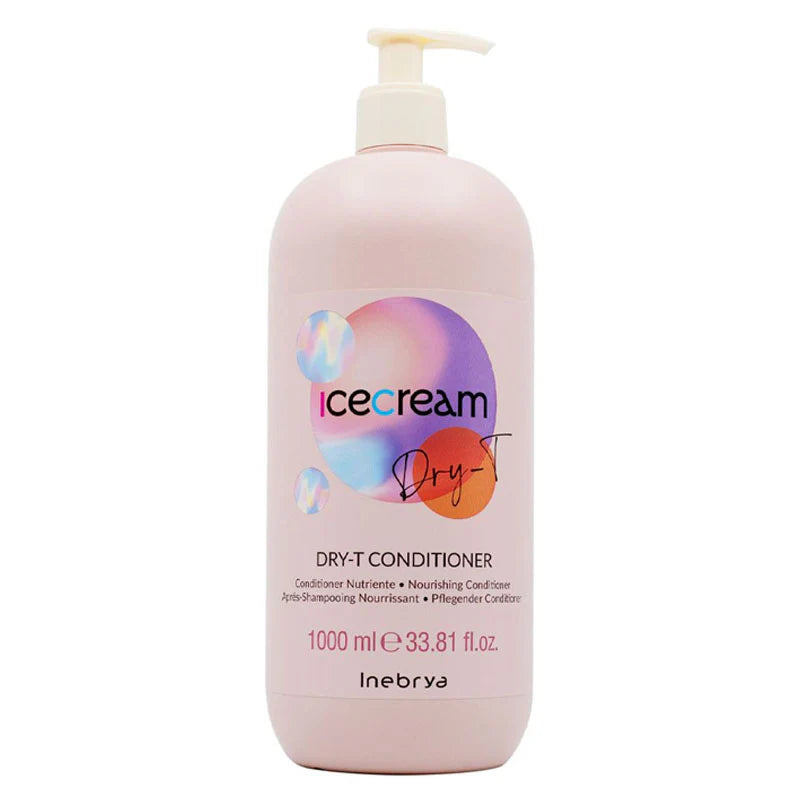 INEBRYA Ice Cream Dry-T Conditioner Nutriente per Capelli Secchi, Crespi e Trattati 1000 ml