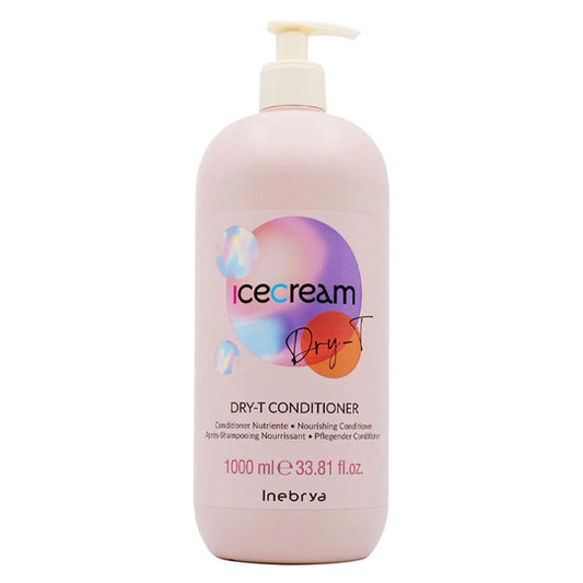 INEBRYA Ice Cream Dry-T Conditioner Nutriente per Capelli Secchi, Crespi e Trattati 1000 ml