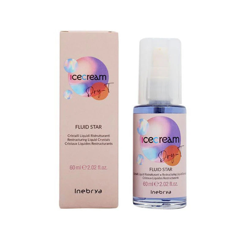 INEBRYA Ice Cream Dry-T Cristalli Liquidi Ristrutturanti per Capelli Secchi e Colorati 60 ml