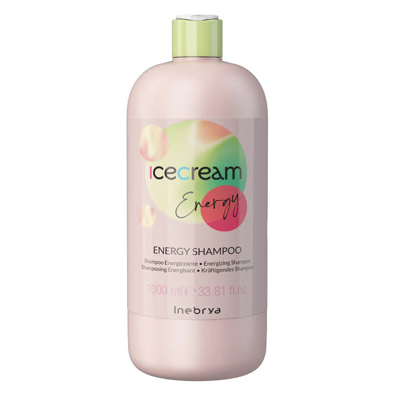 INEBRYA Ice Cream Energy Shampoo Energizzante per Capelli Deboli e Fini 1000 ml