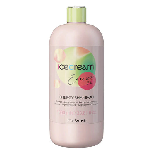 INEBRYA Ice Cream Energy Shampoo Energizzante per Capelli Deboli e Fini 1000 ml