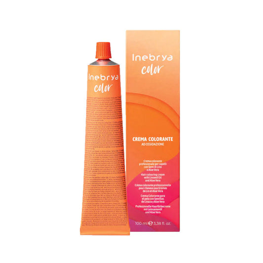 INEBRYA COLOR 8/44 Biondo Chiaro Rame Intenso – Crema Colorante Professionale per Capelli 100 ml