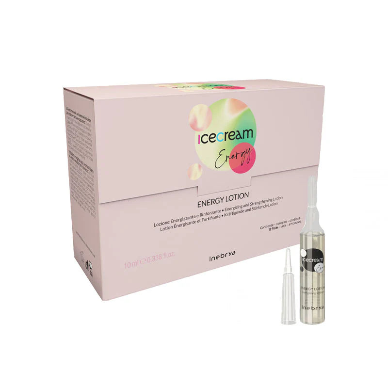 INEBRYA Ice Cream Energy Lozione Energizzante e Rinforzante per Capelli Deboli e Fini 10 ml