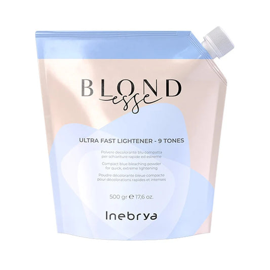 INEBRYA Blondesse Bleaching 9 Toni Polvere Decolorante Blu Compatta per Schiariture Rapide ed Estreme 500 g