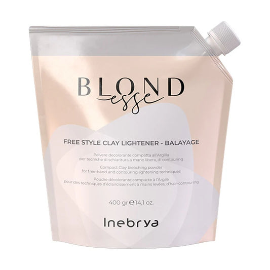INEBRYA Blondesse Decolorante Polvere Decolorante Compatta all'Argilla per Tecniche di Schiaritura a Mano Libera e Contouring 400 g