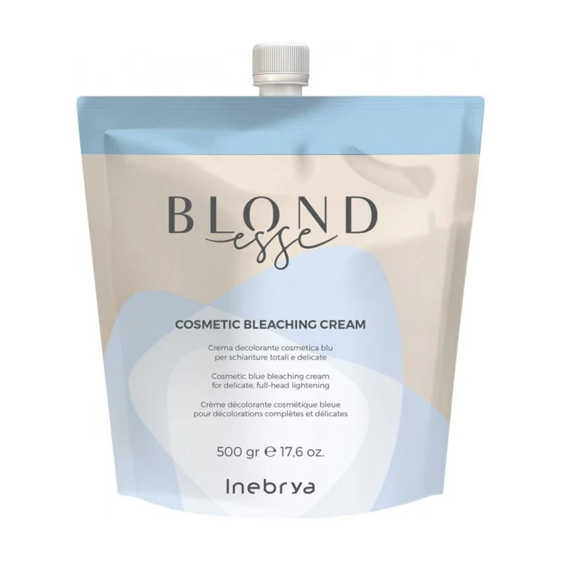 INEBRYA Blondesse Crema Decolorante Decolorante Cosmetica Blu per Schiariture Totali e Delicate 500 g