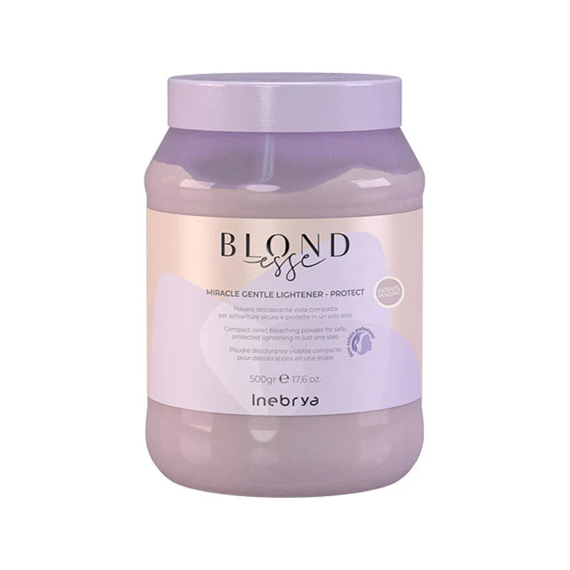 INEBRYA Blondesse Decolorante Polvere Decolorante Viola Compatta per Schiariture Sicure e Protette 500 g