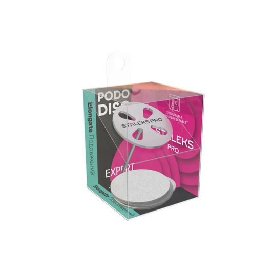 Staleks Disco per pedicure allungato PODODISC EXPERT L (25 mm) completo di ricambi grana 180 (5 pz.)