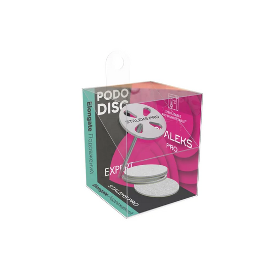 Staleks Disco per pedicure allungato PODODISC EXPERT M (20 mm) completo di ricambi grana 180 (5 pz.)
