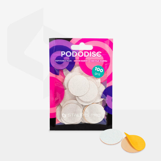 Staleks Ricambi per disco per pedicure PODODISC STALEKS PRO L, grana 100 (50 pz.), colore bianco