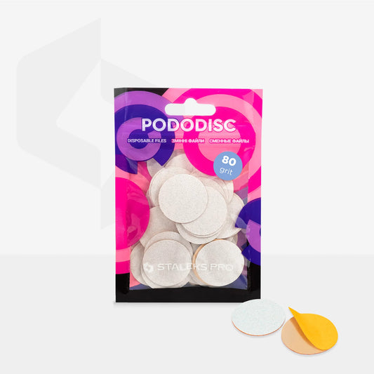 Staleks Ricambi per disco per pedicure PODODISC STALEKS PRO L, grana 80 (50 pz.), colore bianco